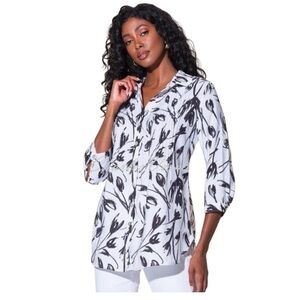 ALISON SHERI FLORAL PRINT BLOUSE, size S/P NWT